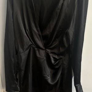 Elegant Black Satin dress